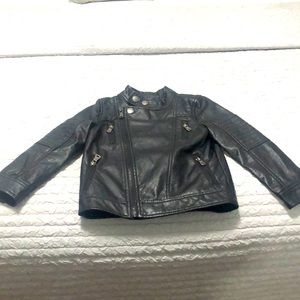 Cute Fake leather black jacket 100%polyester, I accept offers